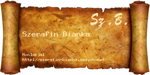 Szerafin Bianka névjegykártya